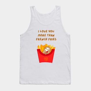 I Love You More Than French Fries Sloth Tank Top